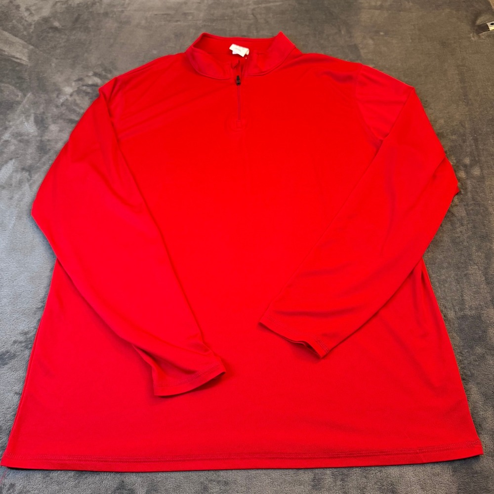 Augusta Sportswear Quarter Zip Pullover Mens XL Red Moisture Management